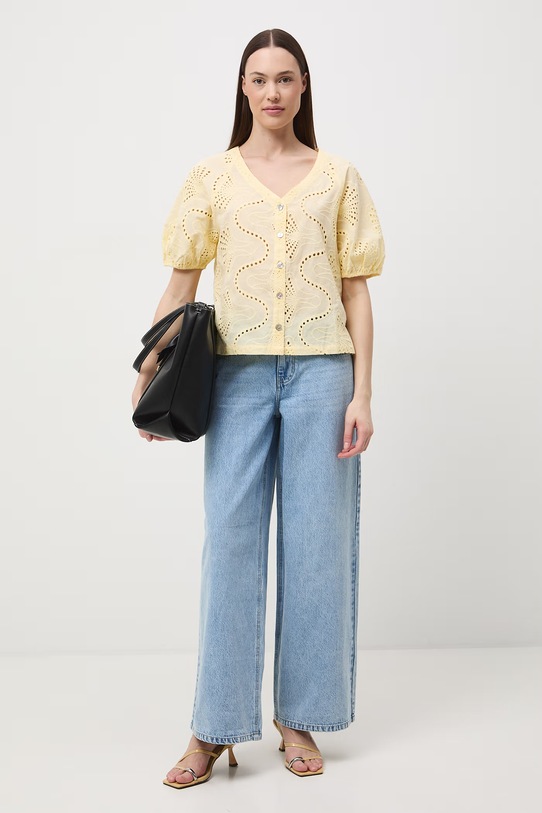 Medicine bluzka damska bawełniana żółty RS26-BKD652