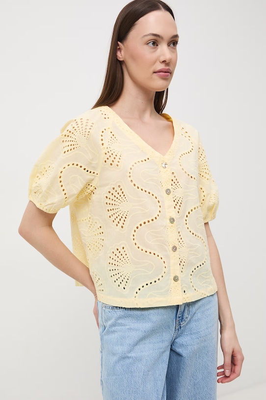 Medicine bluzka damska bawełniana RS26-BKD652 żółty RS26