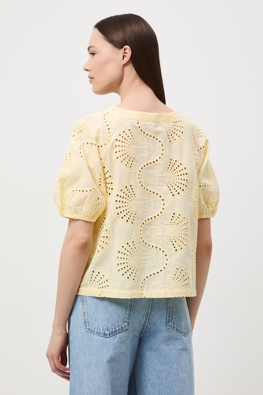 Odzież Medicine bluzka damska bawełniana RS26-BKD652 żółty