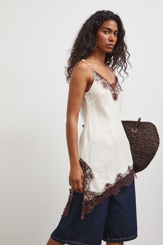 Blúzka s ramienkami dámska béžová RS26-BKD801