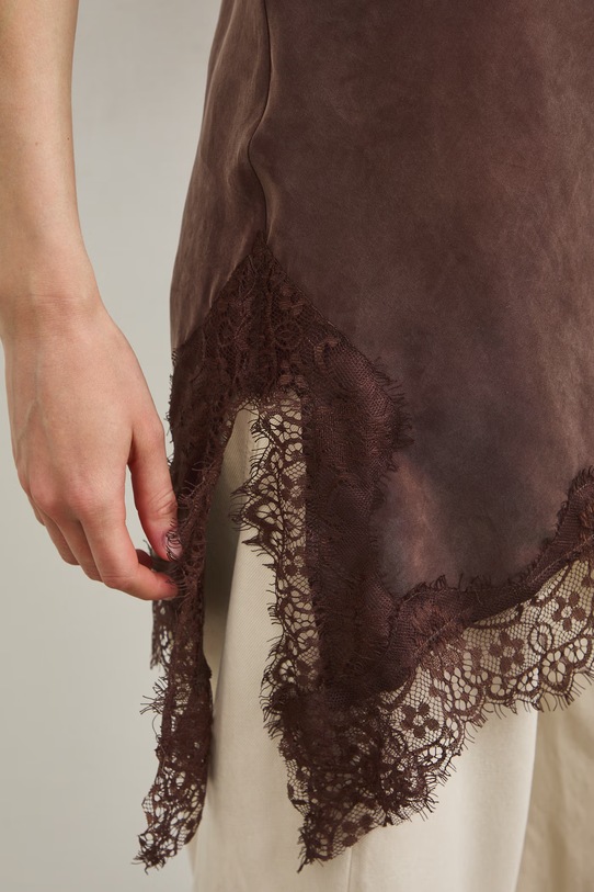 Blúzka s ramienkami dámska RS26-BKD801 hnedá