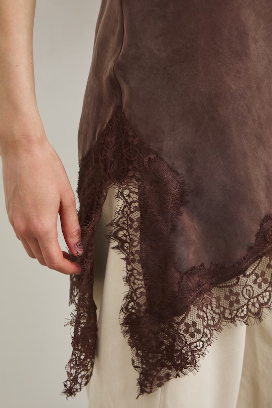 Blúzka s ramienkami dámska RS26-BKD801 hnedá