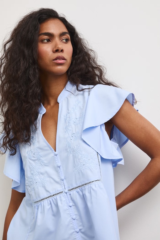 Bluzka damska z modalem niebieski RS26-BKD805