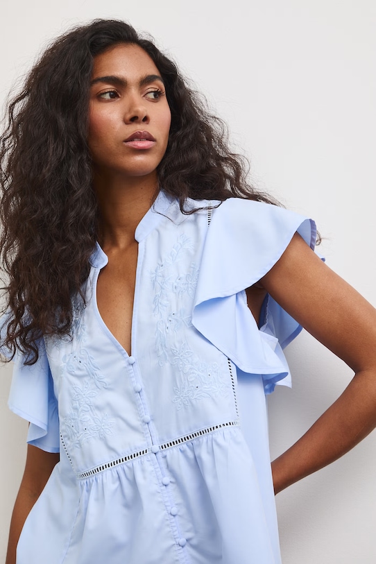 Bluzka damska z modalem niebieski RS26-BKD805