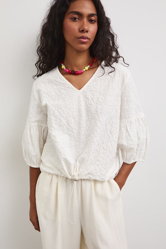 Bluzka damska bawełniana z elastanem RS26-BKD806 biały RS26