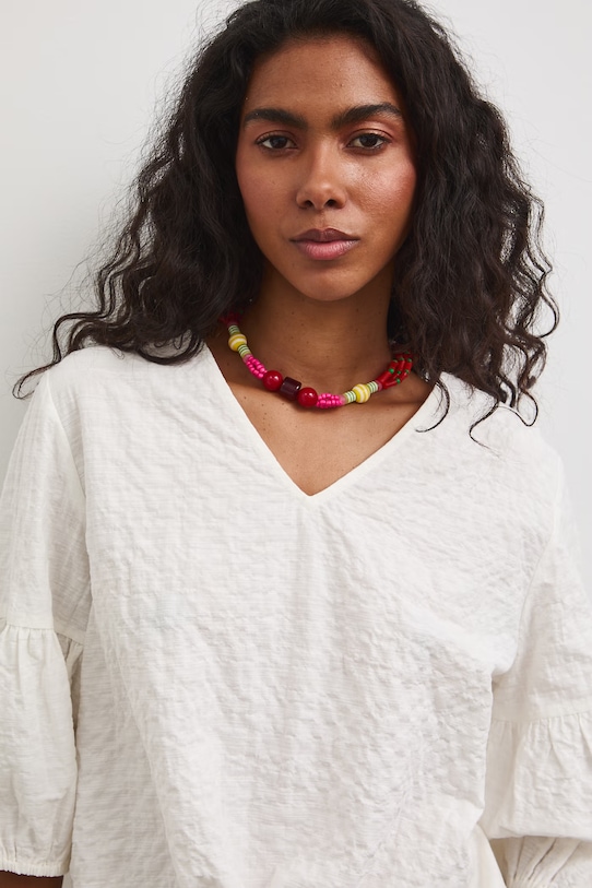 Bluzka damska bawełniana z elastanem biały RS26-BKD806