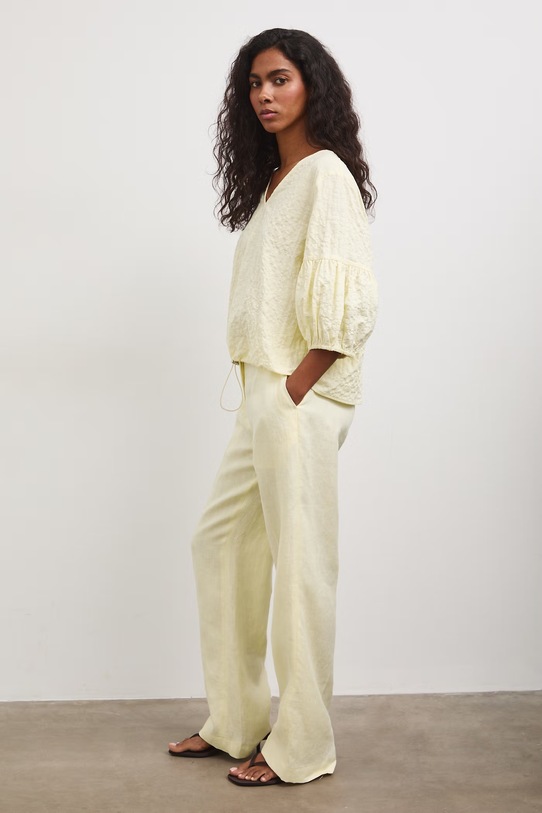 Bluzka damska bawełniana z elastanem RS26-BKD806 żółty RS26