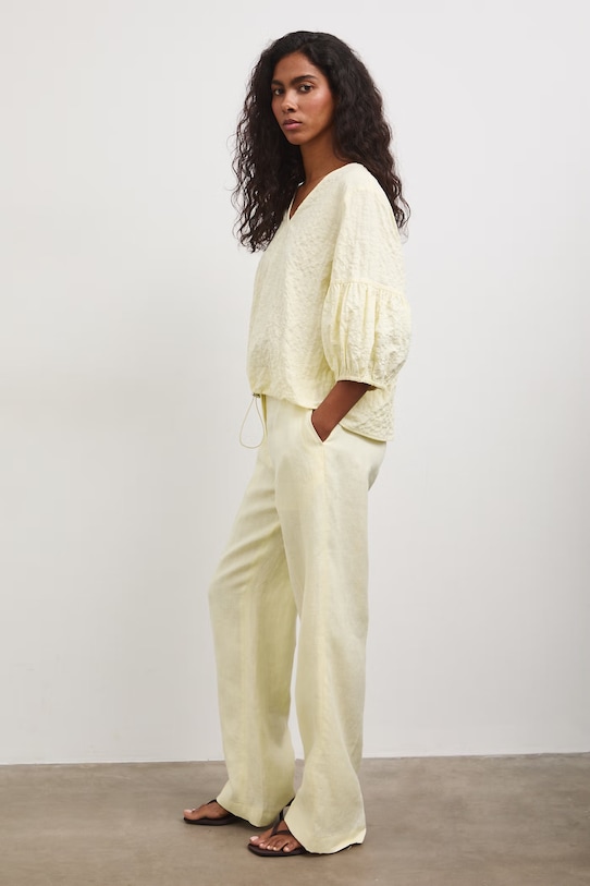 Bluzka damska bawełniana z elastanem RS26-BKD806 żółty RS26