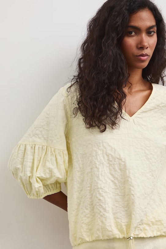 Bluzka damska bawełniana z elastanem żółty RS26-BKD806