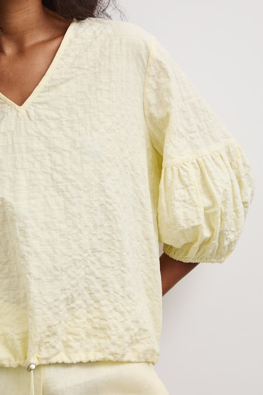 Bluzka damska bawełniana z elastanem RS26-BKD806 żółty