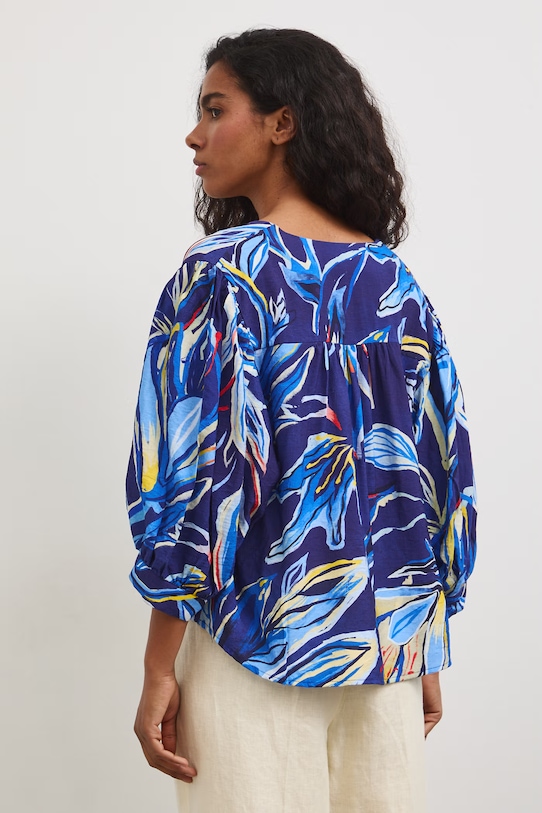 Odzież Bluzka damska z wiskozą RS26-BKD807 granatowy