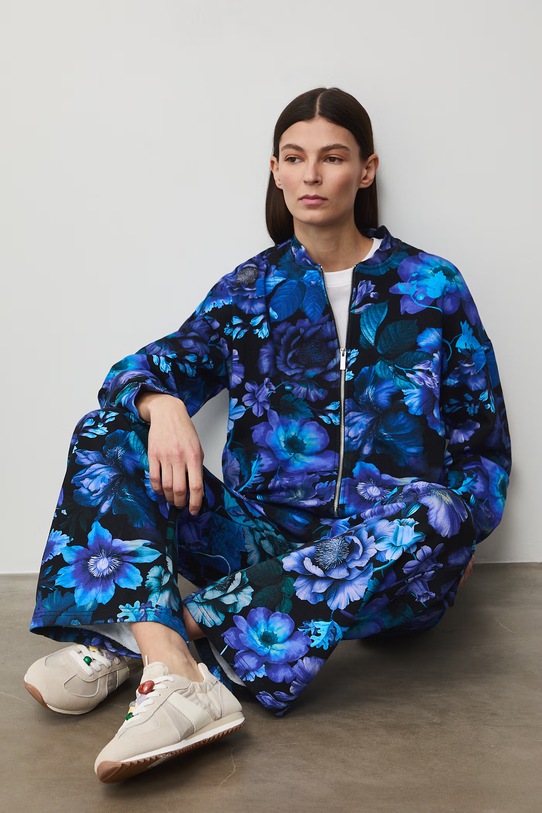 Medicine bluza rozpinana damska bawełniana granatowy RS26-BLD050