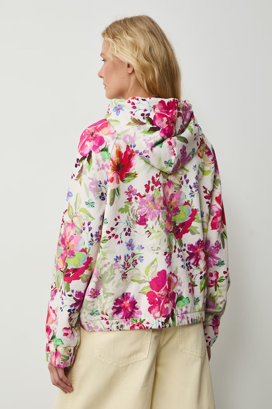 Odzież Bluza rozpinana z kapturem damska bawełniana RS26-BLD070 beżowy