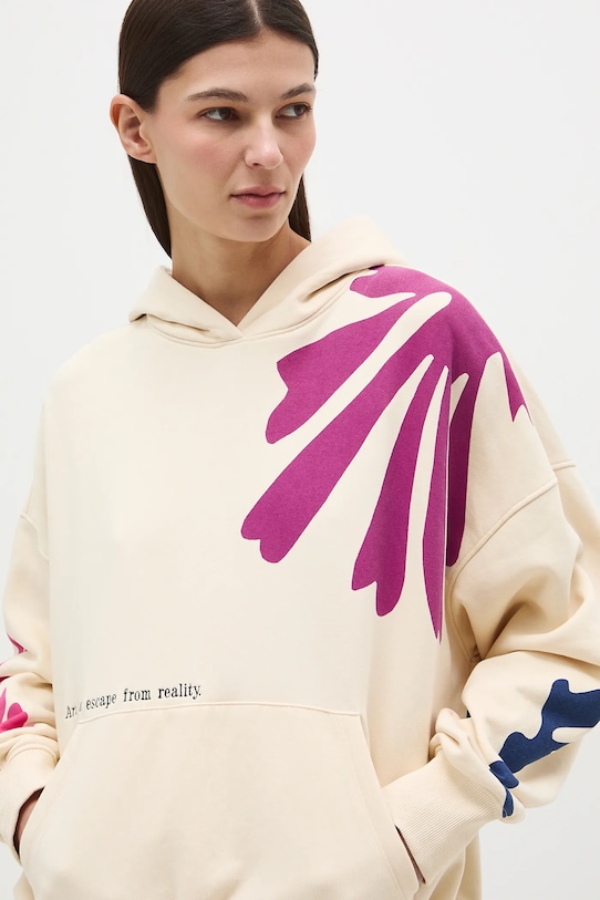 Bluza damska z kolekcji Eviva L'arte beżowy RS26-BLD252