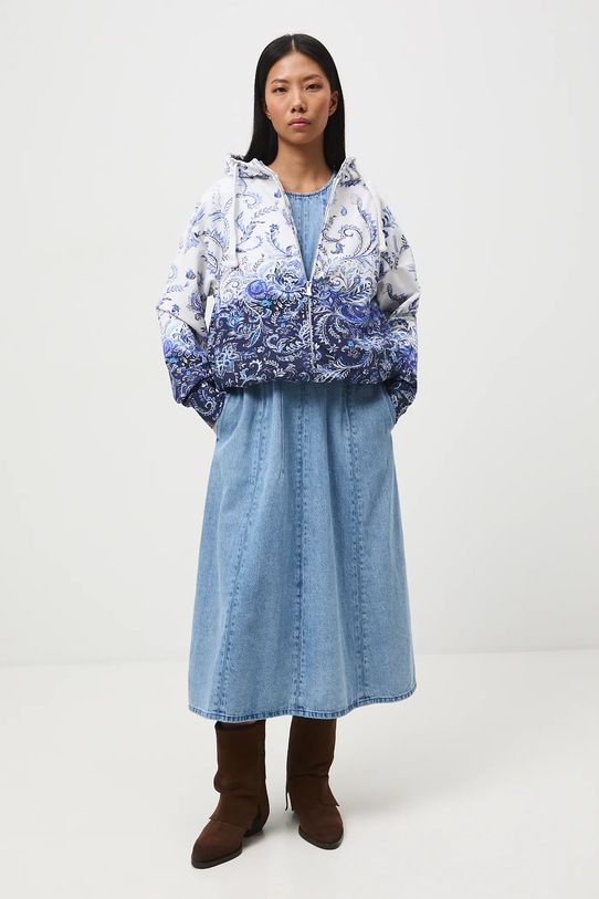 Bluza z kapturem damska z elastanem granatowy RS26-BLD301