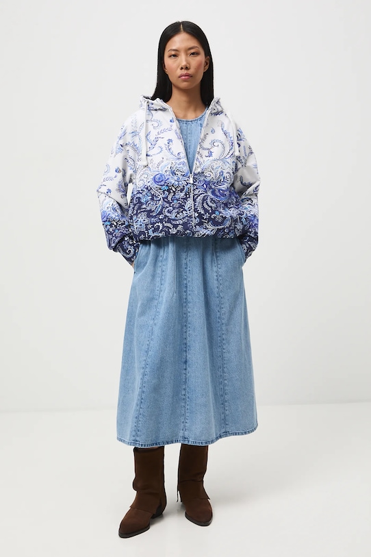 Bluza z kapturem damska z elastanem granatowy RS26-BLD301