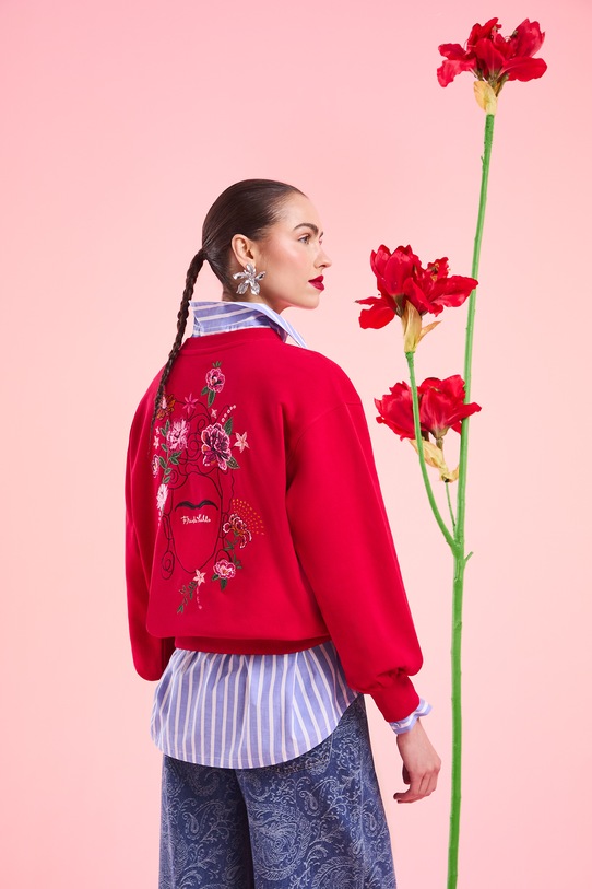 Medicine bluza aplikacja czerwony RS26-BLD421