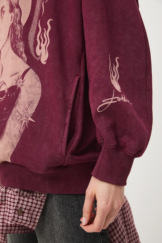 Mikina s kapucňou dámska bavlnená RS26-BLD450