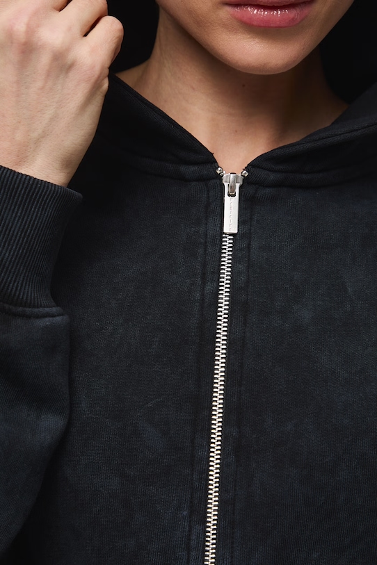 Mikina na zips s kapucňou dámska bavlnená RS26-BLD500