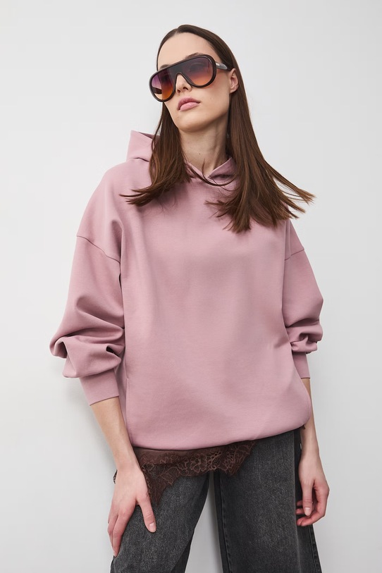Medicine bluza z kapturem damska różowy RS26-BLD600