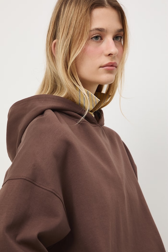 Medicine bluza z kapturem damska brązowy RS26-BLD600