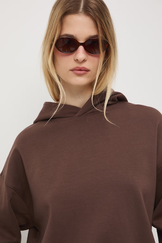 Medicine bluza z kapturem damska brązowy RS26-BLD602