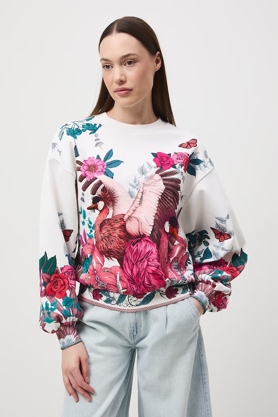 Medicine bluza damska bawełniana RS26-BLD650 beżowy RS26