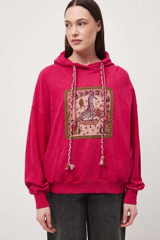 Odzież Medicine bluza z kapturem damska bawełniana RS26-BLD651 różowy