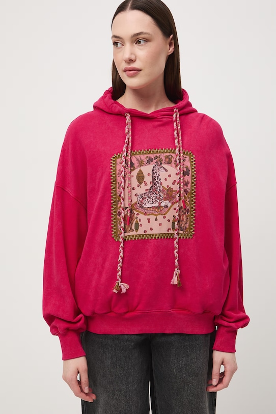 Odzież Medicine bluza z kapturem damska bawełniana RS26-BLD651 różowy