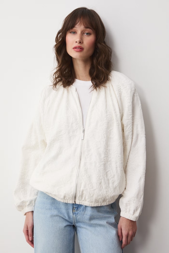 Medicine bluza rozpinana damska RS26-BLD703 beżowy RS26