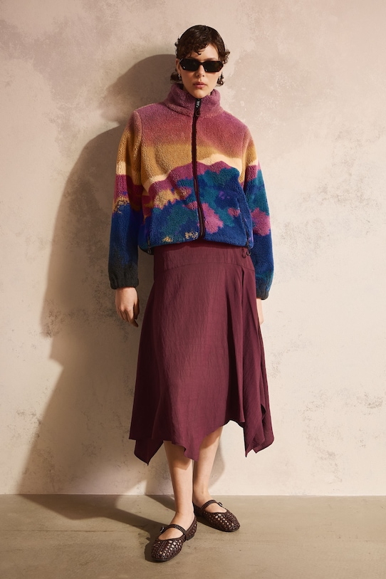 Bluza rozpinana damska polarowa z kolekcji Bieszczadzki Park Narodowy x Medicine multicolor RS26-BLD851