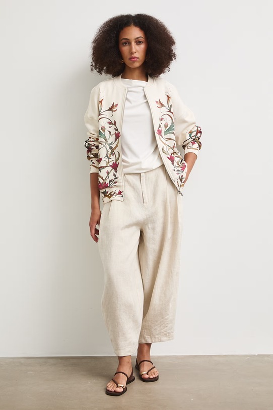 Bluza rozpinana damska bawełniana RS26-BLD901 beżowy RS26