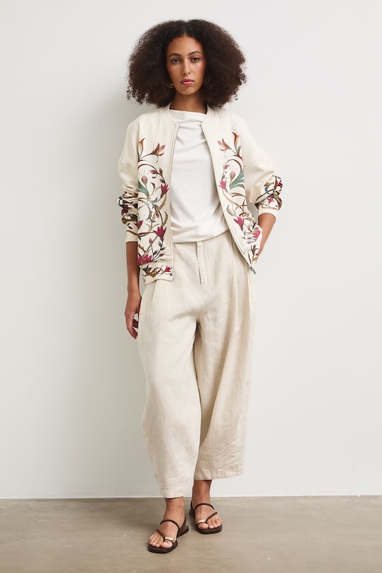 Bluza rozpinana damska bawełniana RS26-BLD901 beżowy RS26