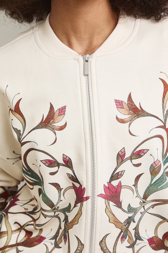 Bluza rozpinana damska bawełniana RS26-BLD901 beżowy