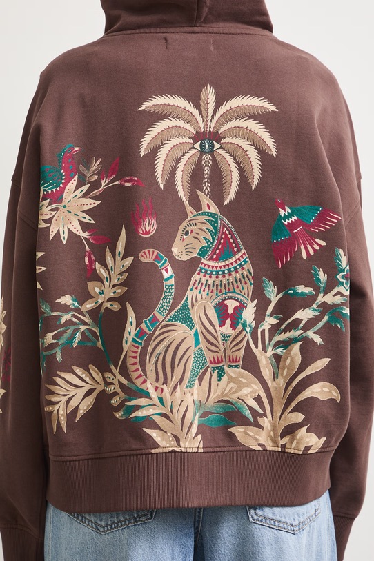 Mikina na zips s kapucňou dámska bavlnená RS26-BLD902