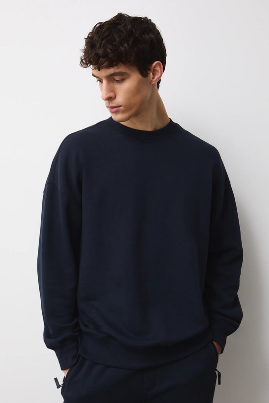 Mikina bez vzoru tmavomodrá RS26-BLM011