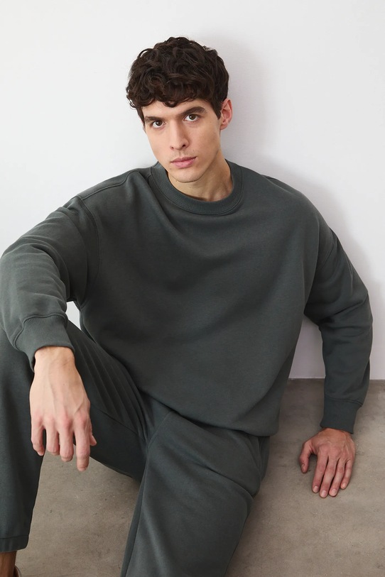 Bluza męska gładka pozostałe zielony RS26-BLM011