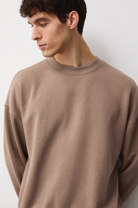 Bluza męska gładka beżowy RS26-BLM011