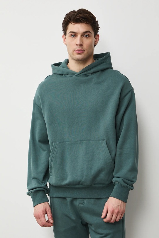 Medicine bluza z kapturem męska bawełniana zielony RS26-BLM030