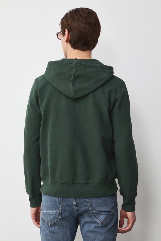 Medicine bluza rozpinana z kapturem męska bawełniana z elastanem zielony RS26-BLM051