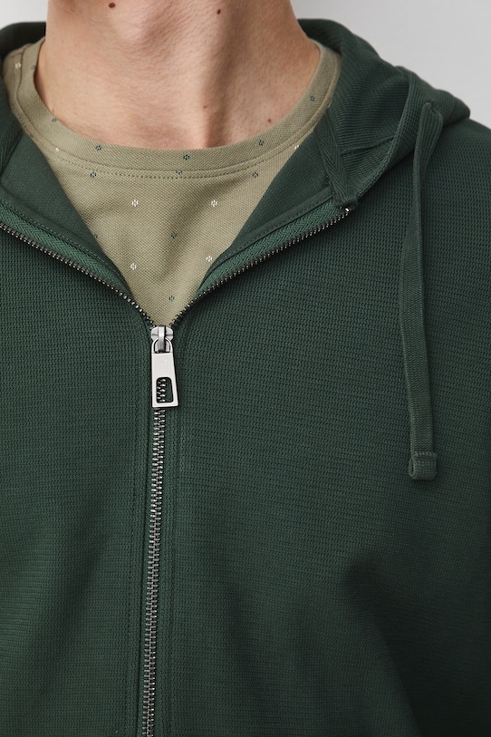 Medicine bluza rozpinana z kapturem męska bawełniana z elastanem RS26-BLM051 zielony