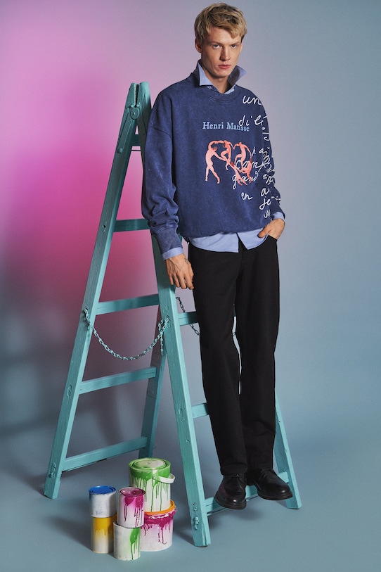 Памучен суичър Medicine памук син RS26-BLM250