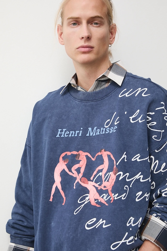 Bluza bawełniana męska z kolekcji Eviva L'arte niebieski RS26-BLM250