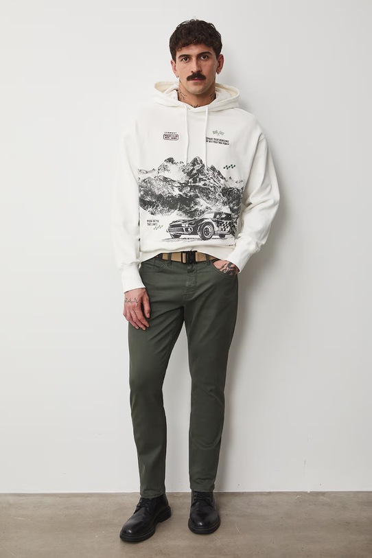 Medicine bluza z kapturem męska bawełniana RS26-BLM403 beżowy RS26