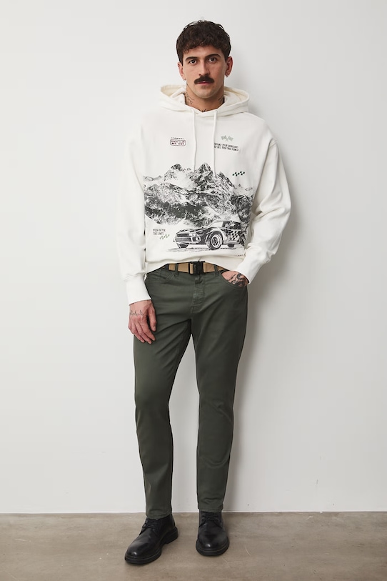 Medicine bluza z kapturem męska bawełniana RS26-BLM403 beżowy RS26