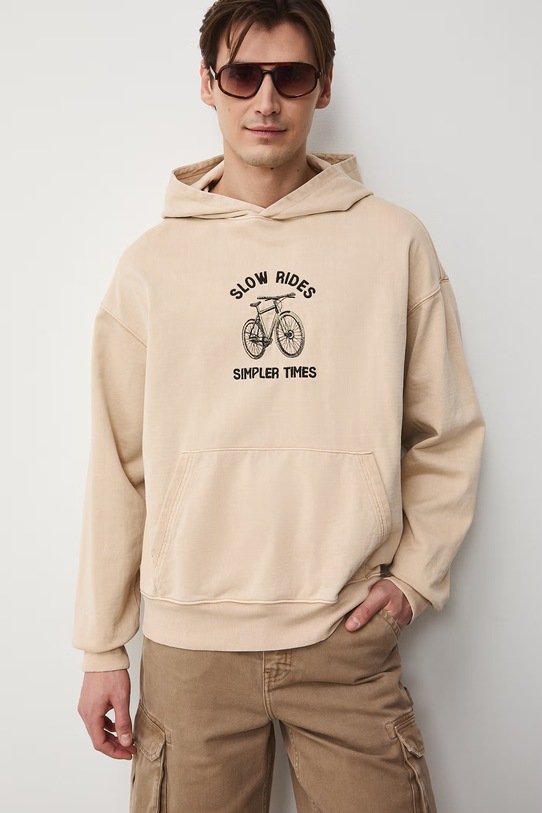 Odzież Medicine bluza z kapturem męska bawełniana RS26-BLM501 beżowy