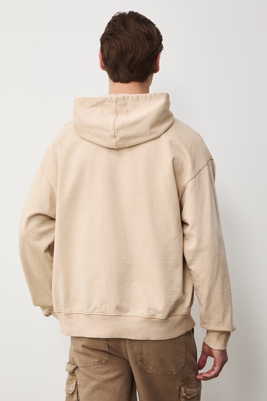 Medicine bluza z kapturem męska bawełniana beżowy RS26-BLM501