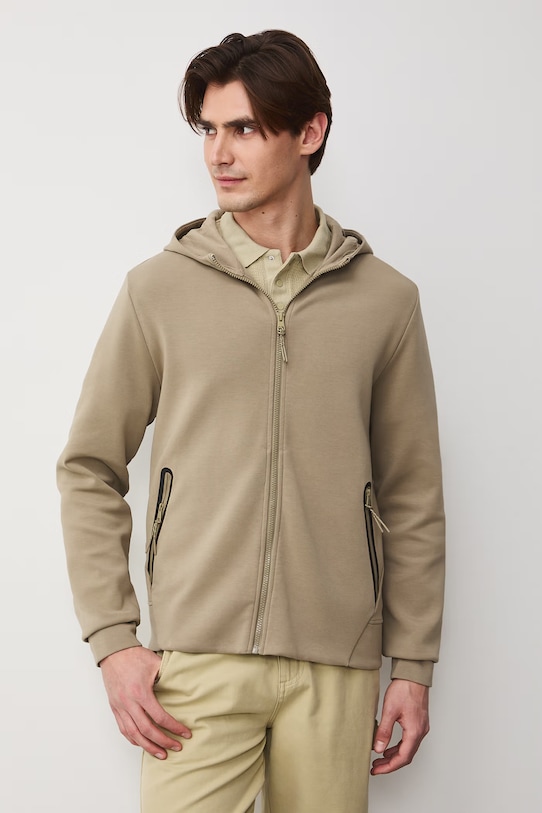 Medicine bluza rozpinana z kapturem męska RS26-BLM503 zielony RS26