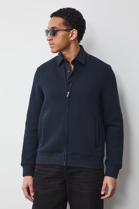 Bluza rozpinana męska z bawełną RS26-BLM600 granatowy RS26