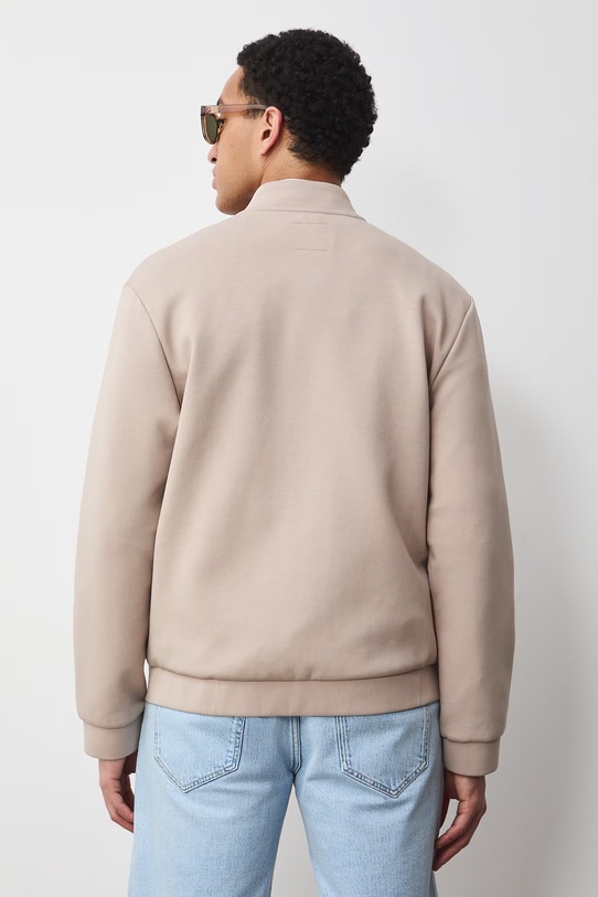 Oblečenie Mikina na zips pánska s bavlnou RS26-BLM700 béžová